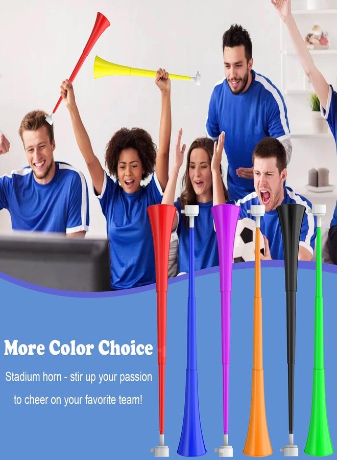 Hongdouo Collapsible Stadium Horn 24 Inch Vuvuzela Plastic Trumpet Blow Horns Noise makers for Sporting Events School Sports Football Games Party Supplies Favors Accessories (Orange) - Image 3
